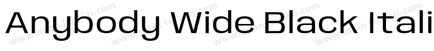 Anybody Wide Black Italic字体转换